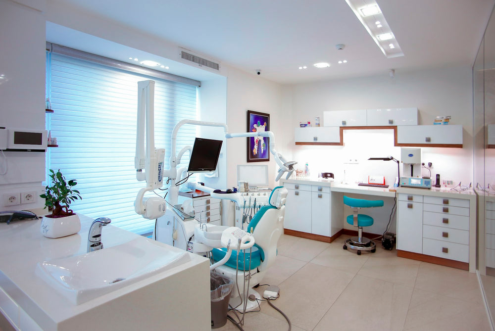 Bright dental treatment room